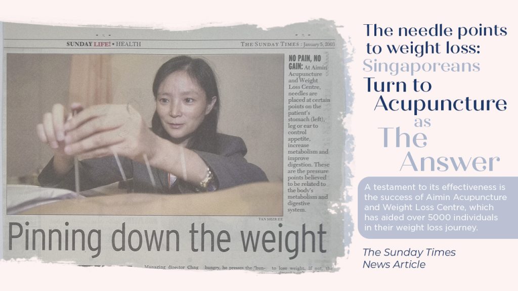 Sunday Time News Ms Ng Ai Lin's experience with Aimin TCM